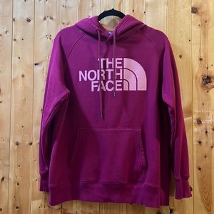North face magenta sweatshirt/hoodie